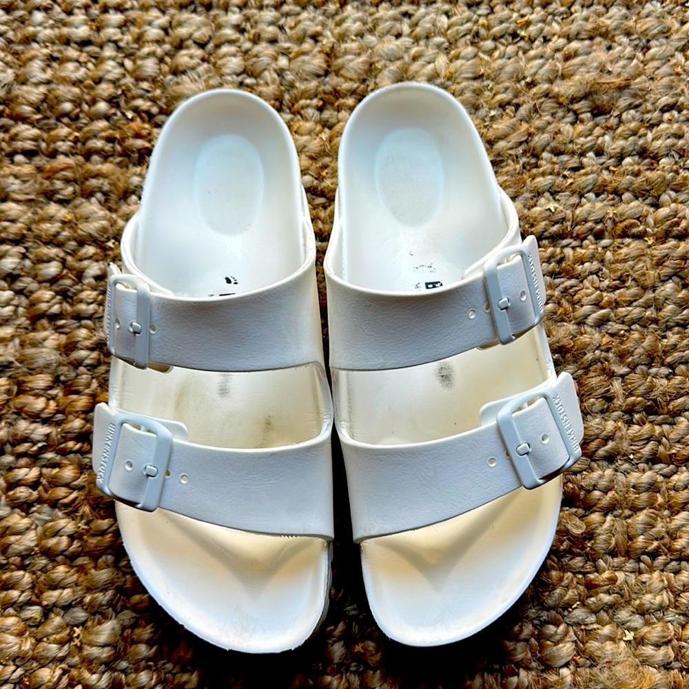 Arizona Rubber Birkenstocks in White